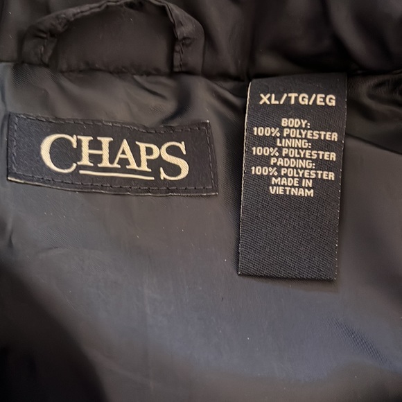 Chaps Men's Navy Sleeveless Front Pocket Puffer Vest Jacket Size XL - Picture 6 of 10